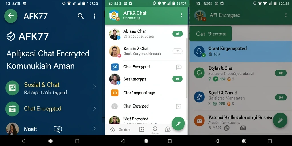 Tampilan antarmuka AFK77 yang user-friendly untuk Chat Encrypted.