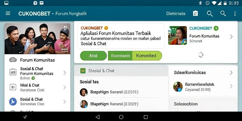Tampilan antarmuka CUKONGBET yang ramah pengguna untuk Forum Komunitas.