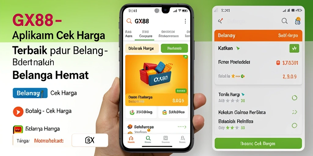 Antarmuka intuitif GX88 untuk cek harga produk.