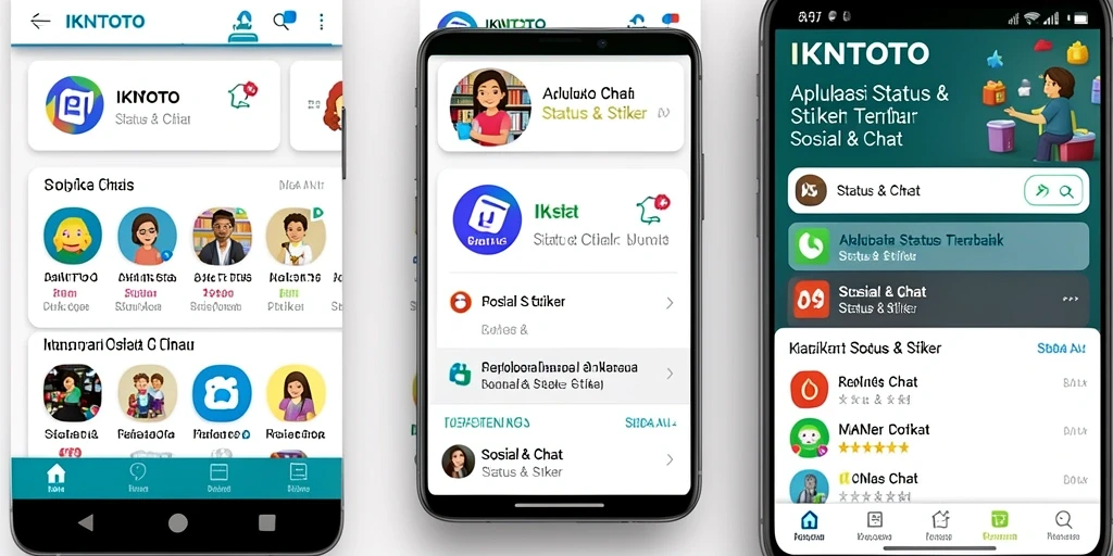 Tampilan antarmuka IKNTOTO dengan fitur Status & Stiker yang menarik.