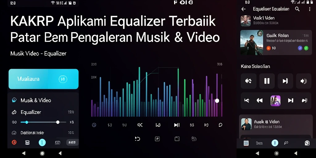 Tampilan antarmuka aplikasi KAKRP untuk pengaturan Equalizer.