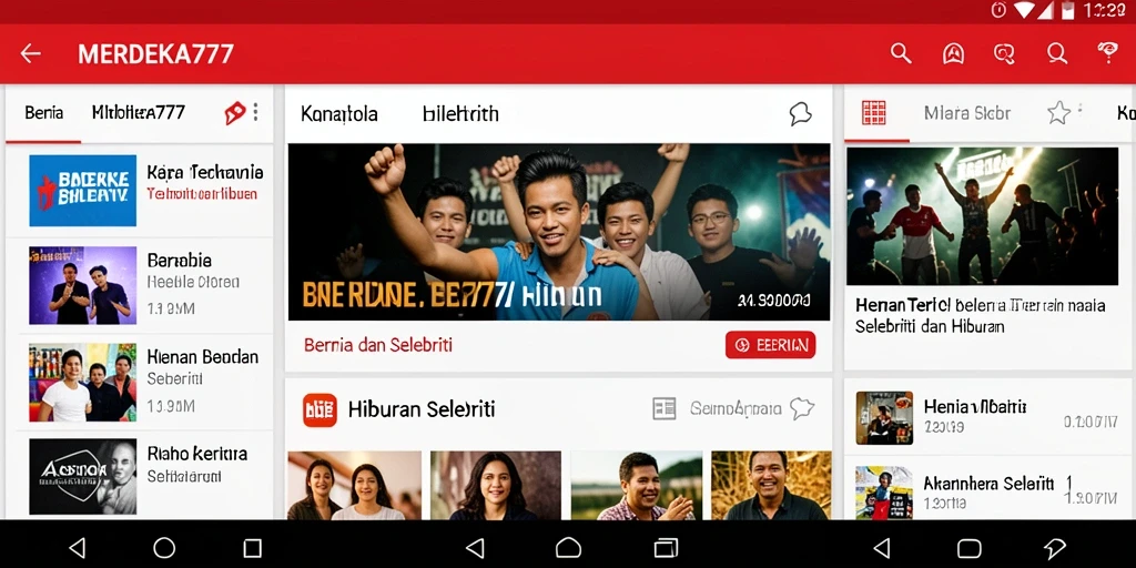 Tampilan antarmuka aplikasi MERDEKA777 yang modern dan menarik.