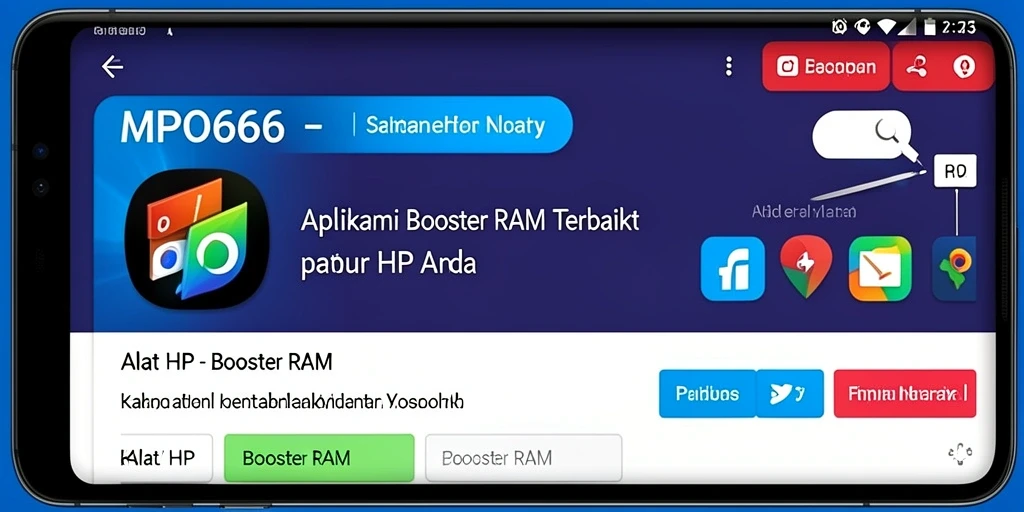 Antarmuka MPO666 yang intuitif dan cepat untuk optimize RAM.