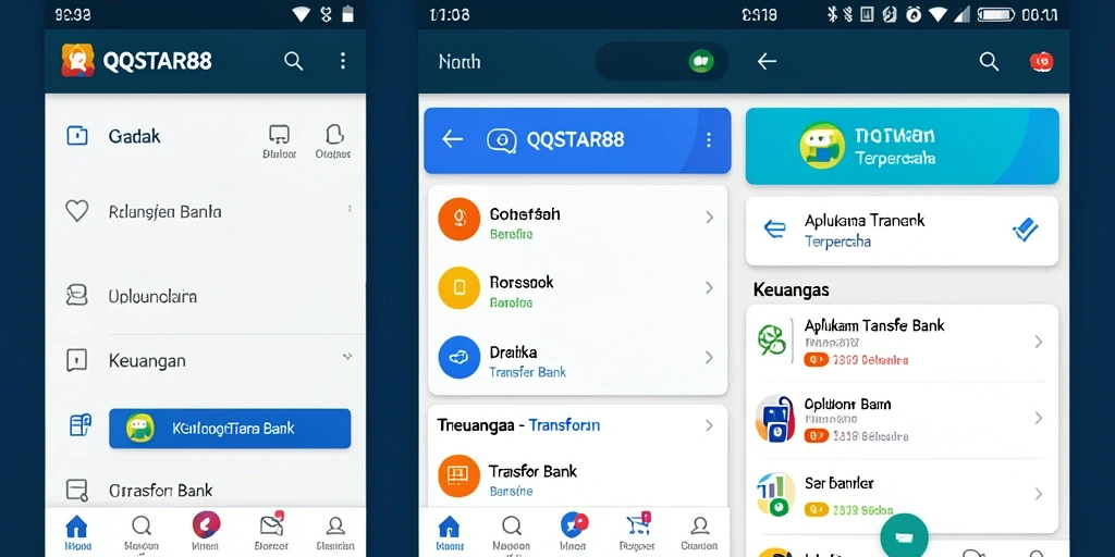 Tampilan antarmuka QQSTAR88 untuk Transfer Bank yang ramah pengguna.