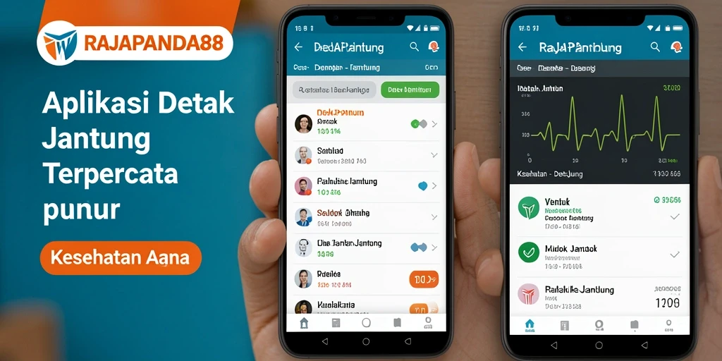 Tampilan antarmuka utama RAJAPANDA88 menunjukkan fitur pemantauan detak jantung secara real-time.
