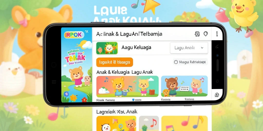 Antarmuka aplikasi RPOK yang ceria dan ramah anak.