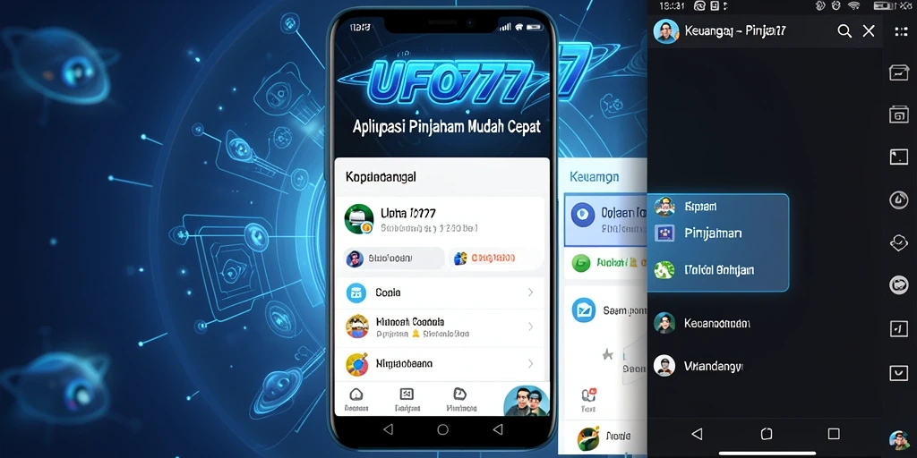 Antarmuka aplikasi UFO777 menampilkan pilihan pinjaman yang jelas.
